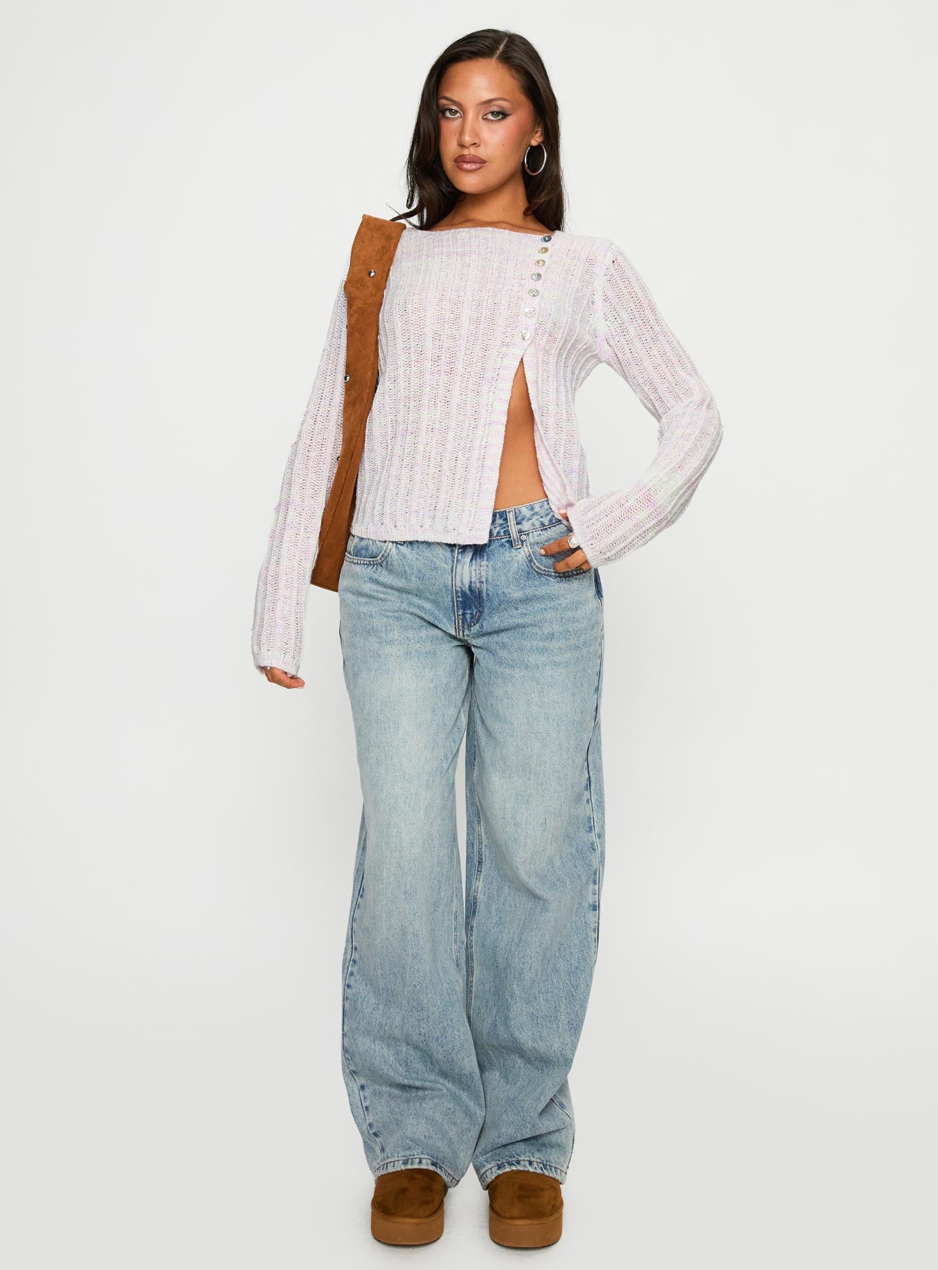 Lenker Knit Jumper Lilac - Image 2