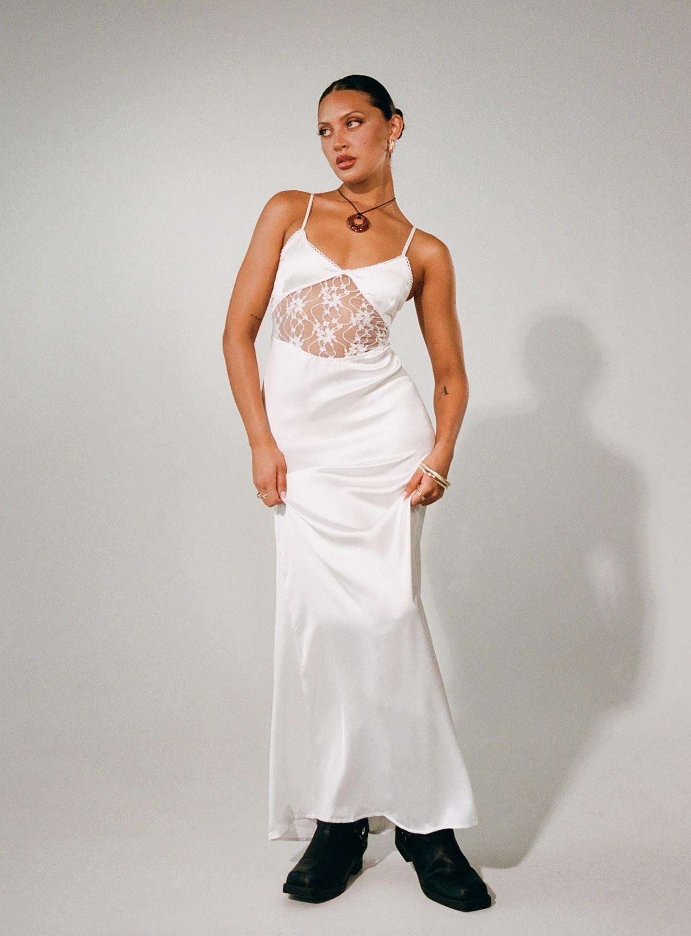 Roselle Maxi Dress White - Image 2