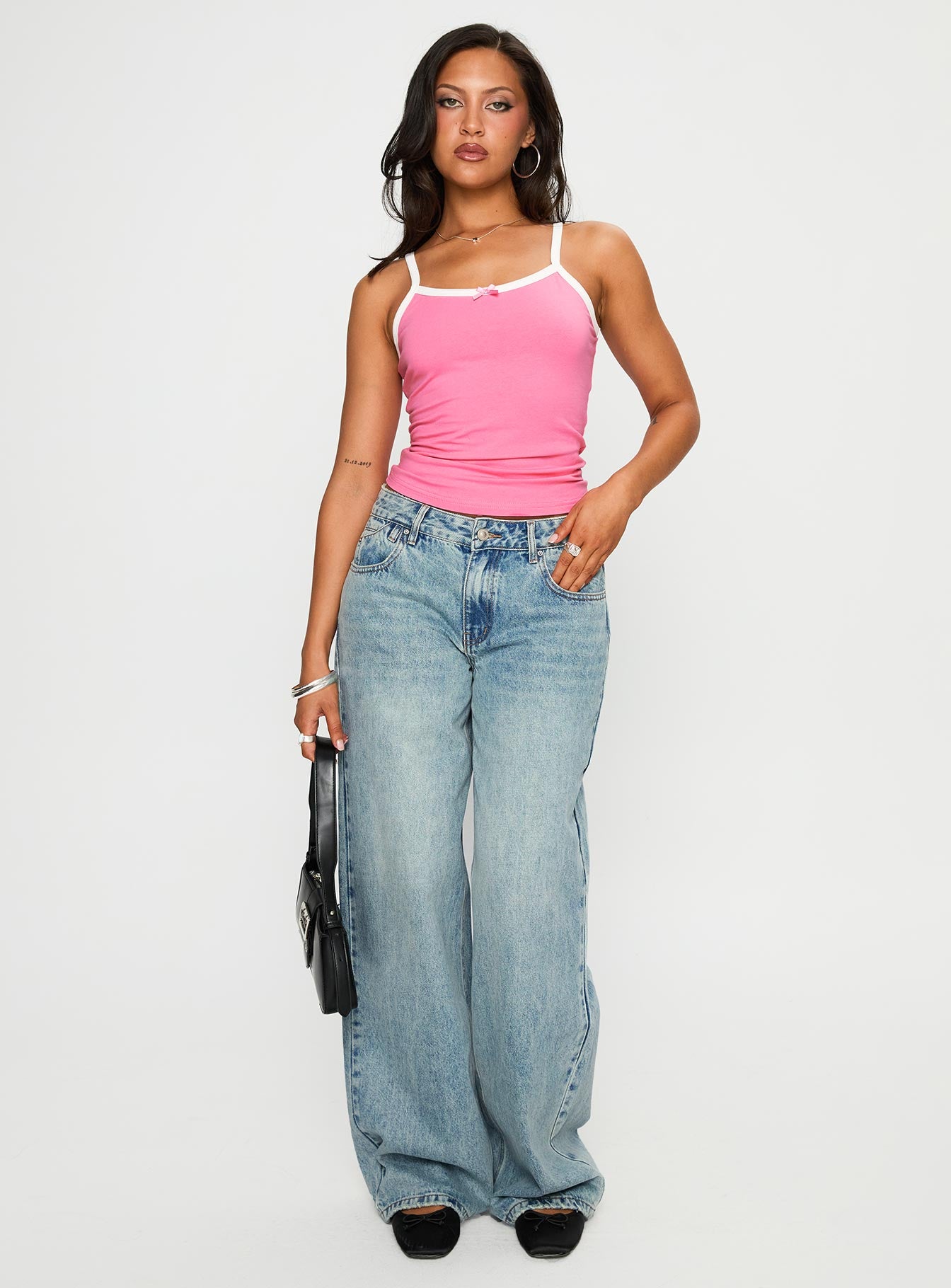 Edge Of Town Mid Rise Straight Leg Jeans Vintage Blue - Image 3
