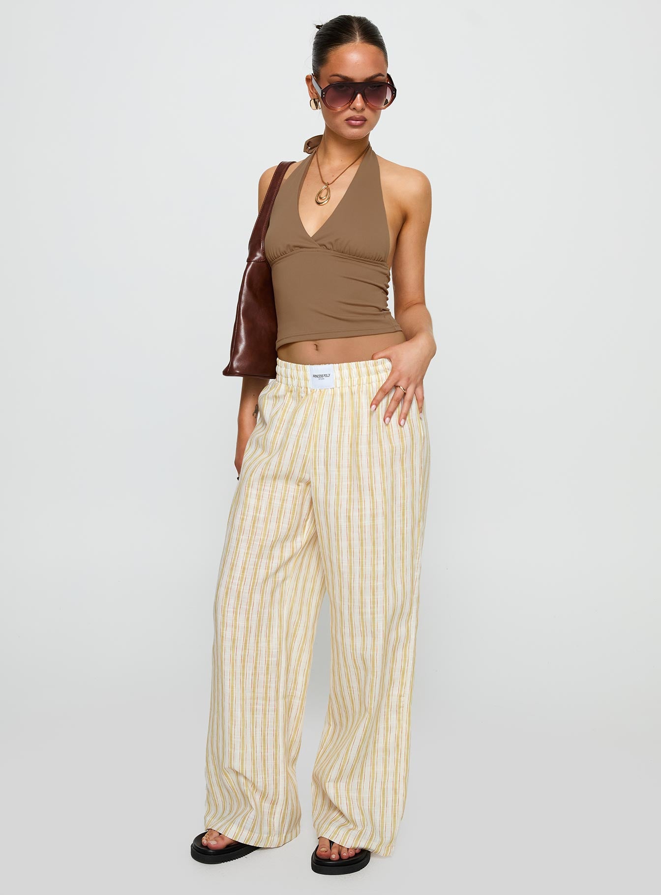 Beach House Pants Yellow Stripe - Image 3