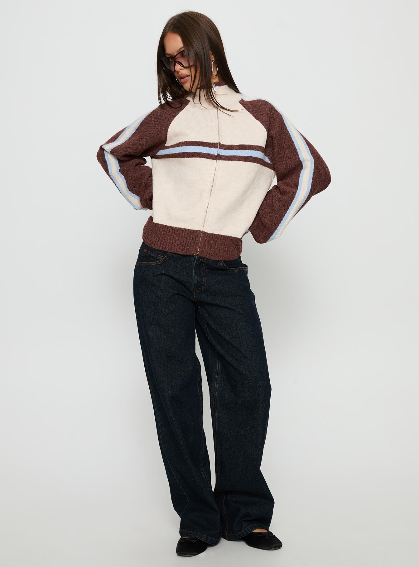 Korinne Low Rise Baggy Jeans Indigo - Image 3