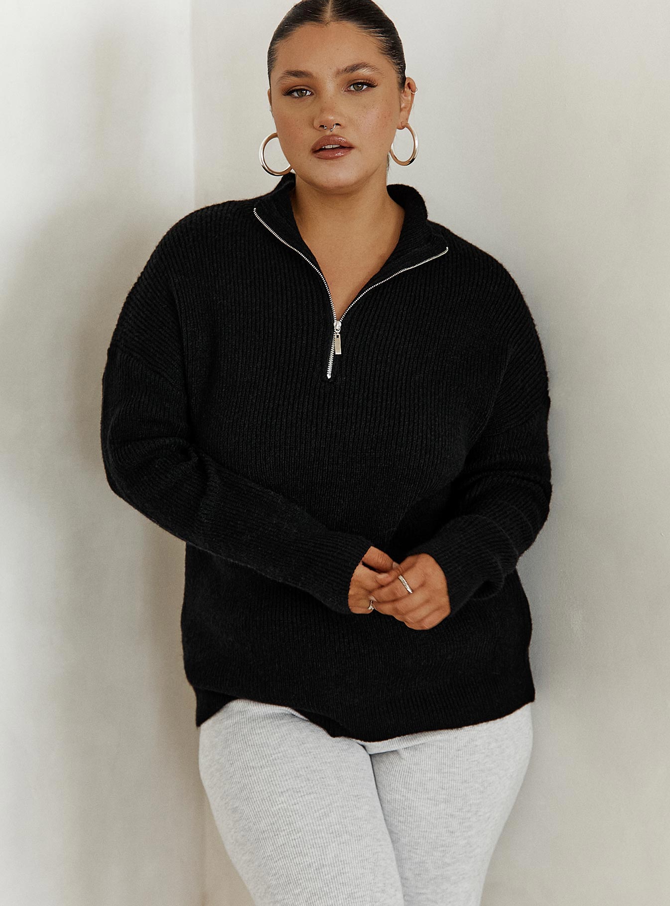 Bessy Knit Sweater Black Curve - Image 2