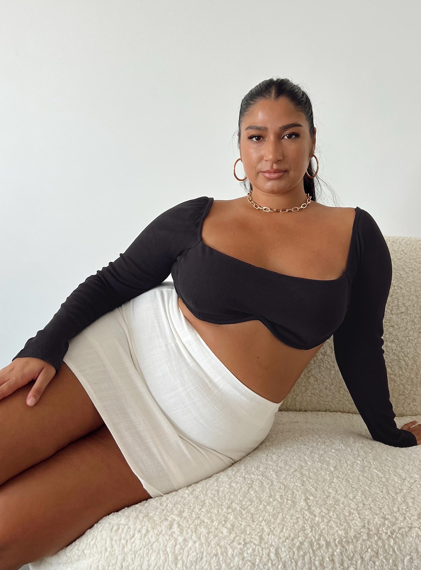 Selby Mini Skirt White Curve - Image 2