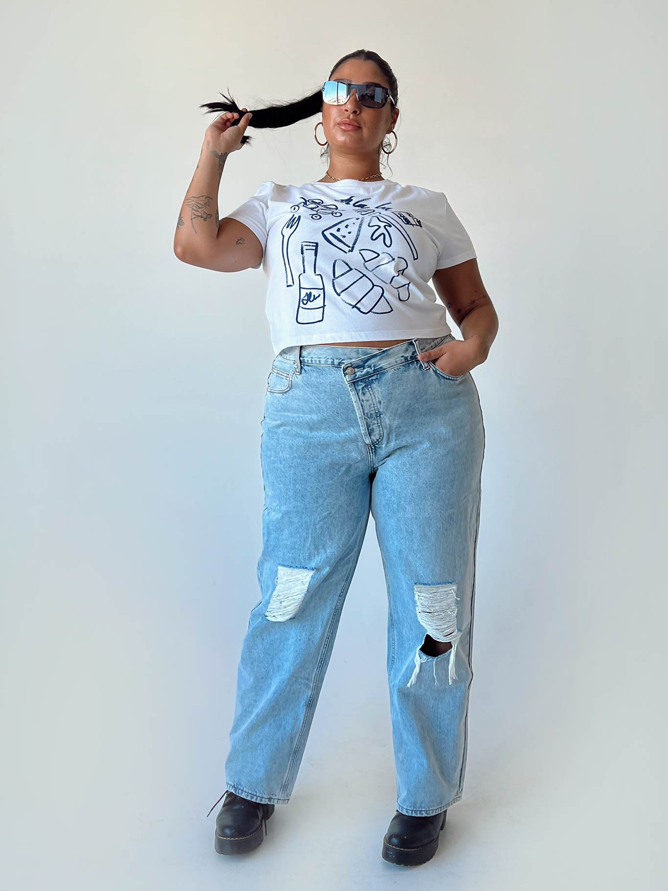 Continental Breakfast Tee White Curve - Image 2