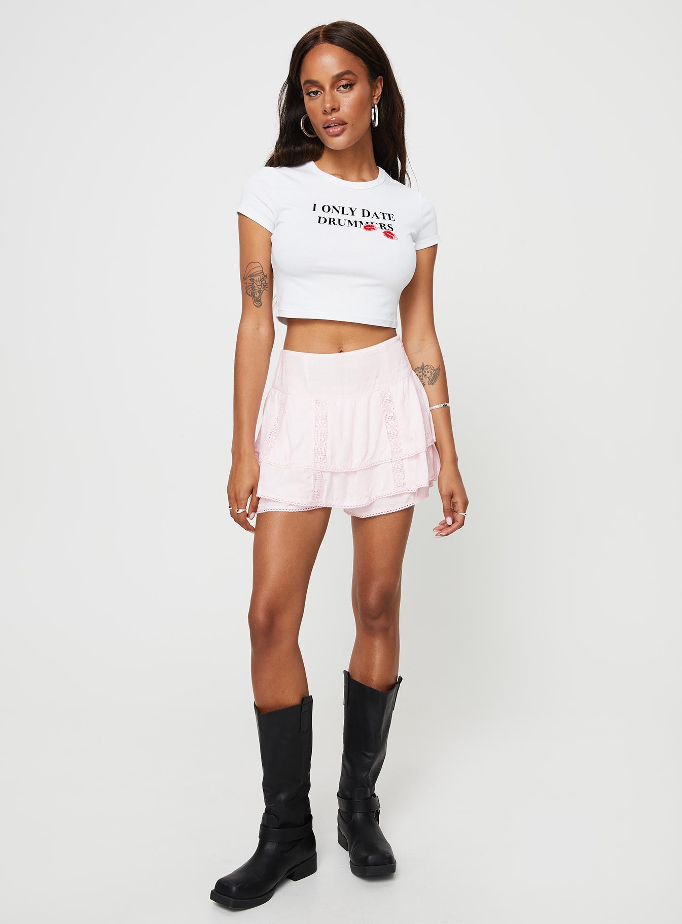 Drummers Baby Tee White - Image 4