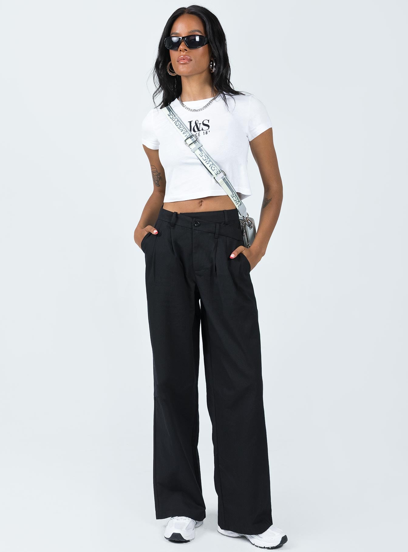 Mertyl Asymmetric Pants Black - Image 3