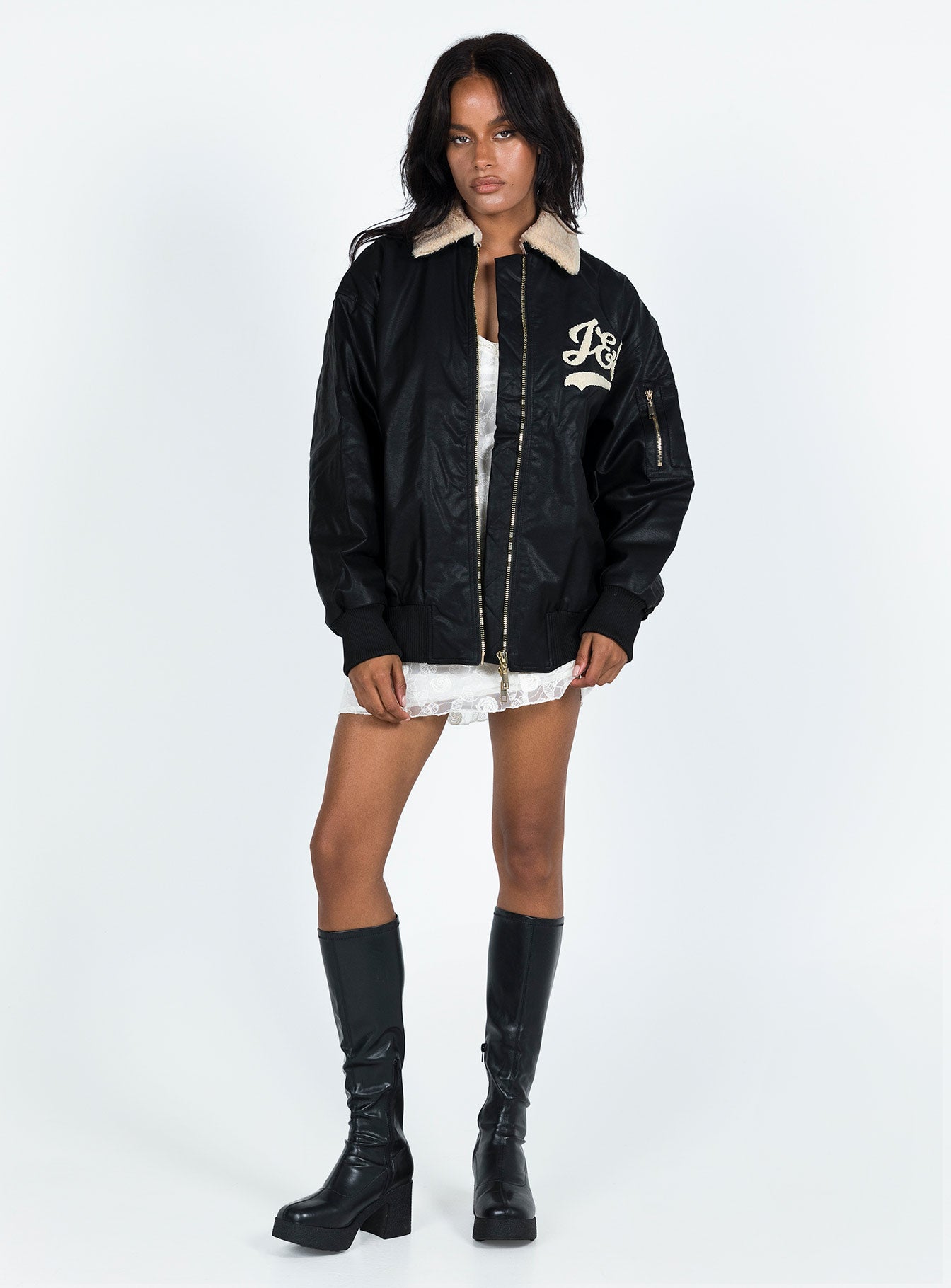 JGR & STN Curveball Bomber Jacket Black - Image 3