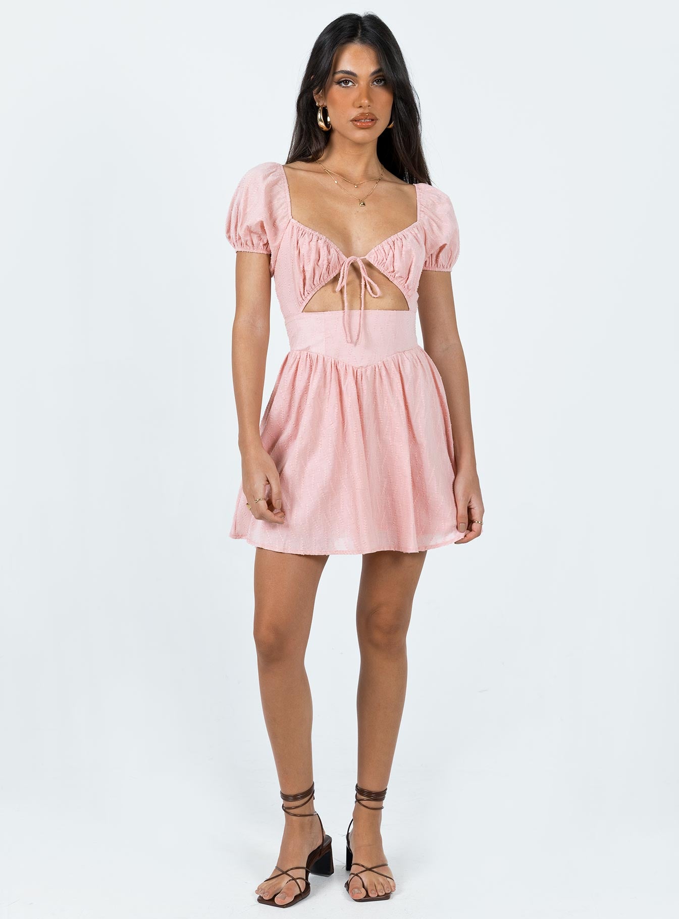 Caria Mini Dress Dusty Pink - Image 4