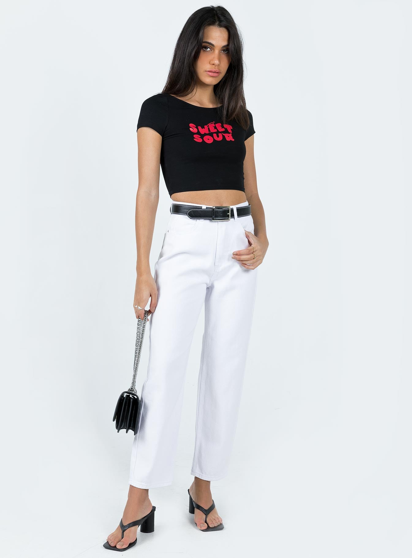 Leta Straight Leg Denim Jeans White - Image 3