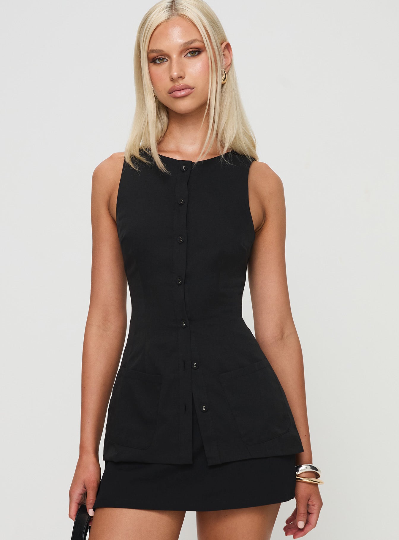 Mystick Vest Top Black - Image 3