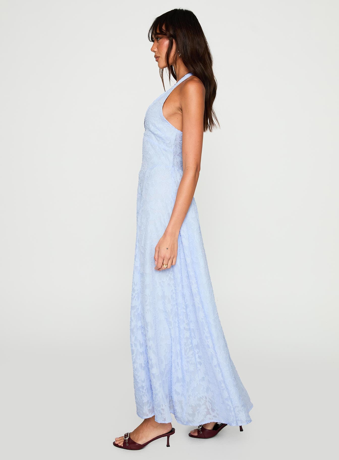 Hours In Silence Drop Waist Maxi Dress Blue - Image 3