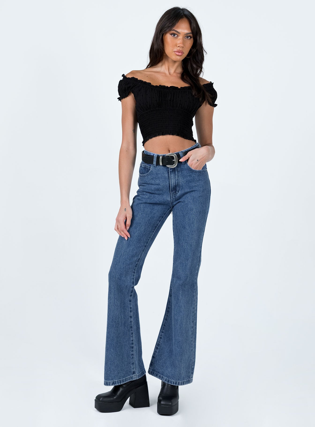 Cabarita Lounge Denim Jeans Dark Wash - Image 2
