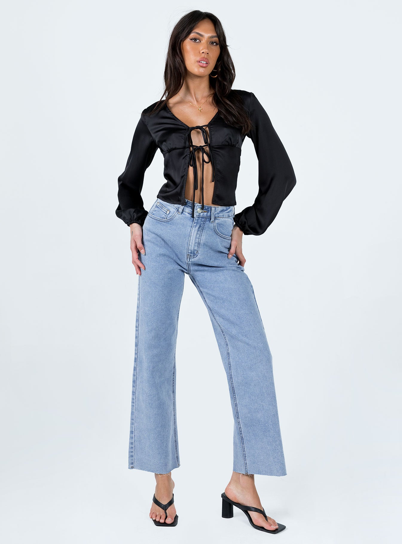 Madio Long Sleeve Top Black - Image 3