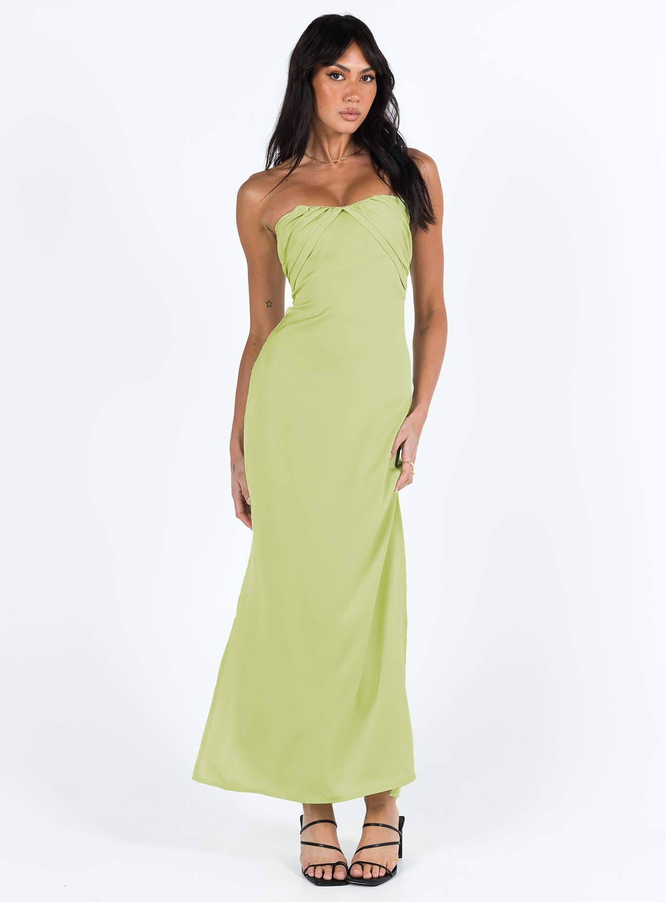 Irena Strapless Maxi Green - Image 3