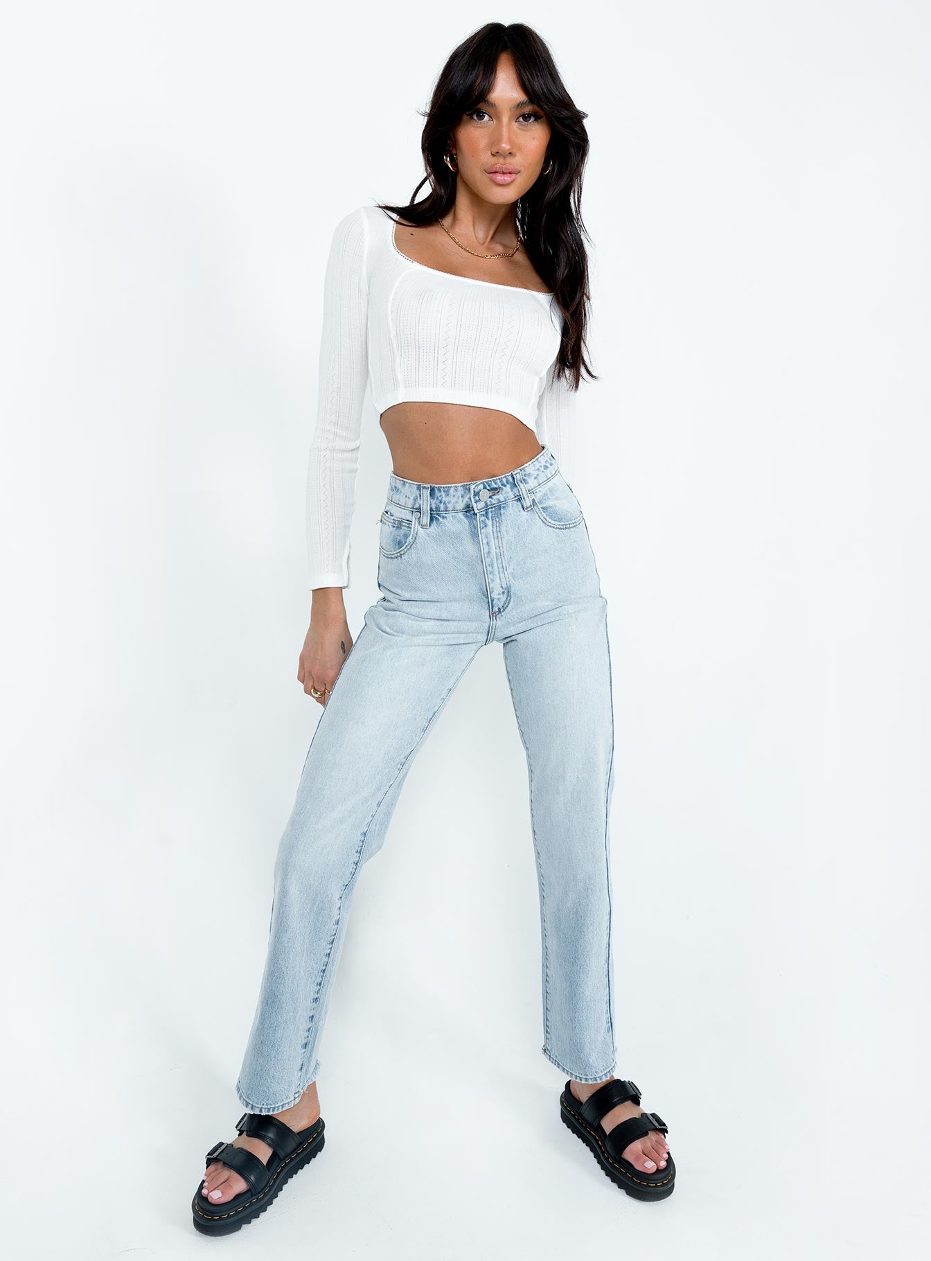 Ajani Long Sleeve Top White - Image 3