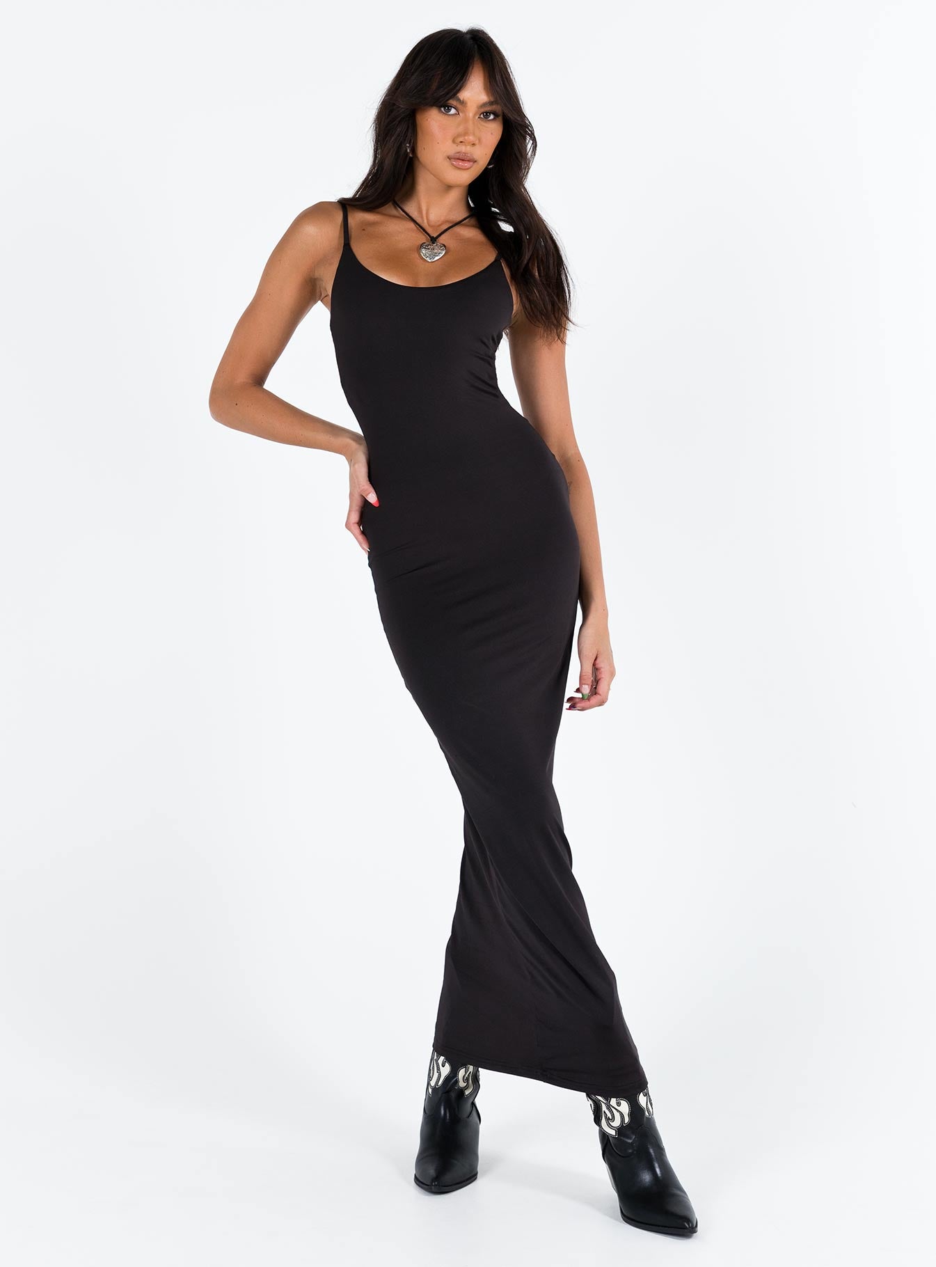 Riana Maxi Dress Black - Image 2