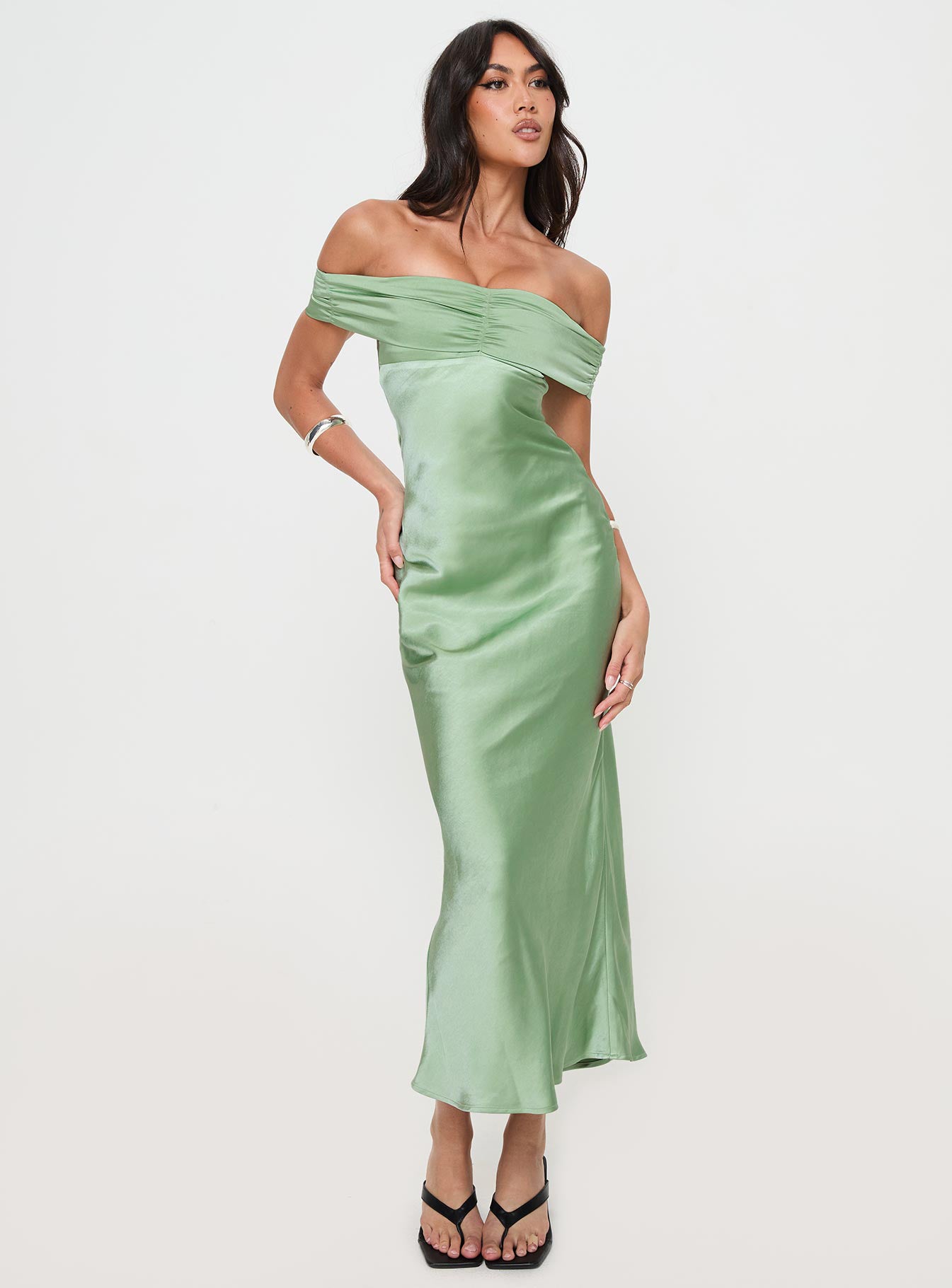 Sadee Maxi Dress Sage - Image 3