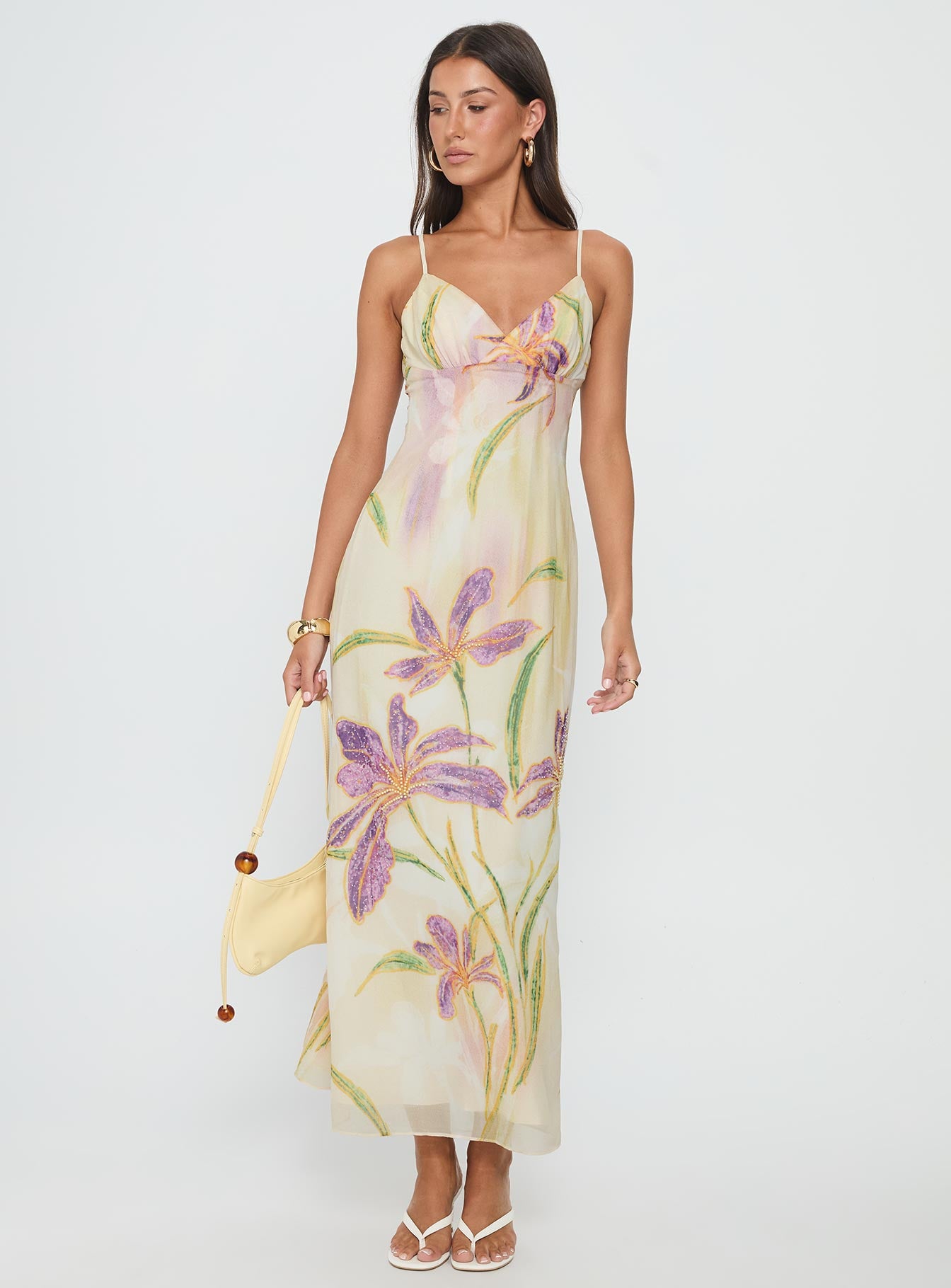 Isakaia Beaded Maxi Dress Floral / Multi - Image 3