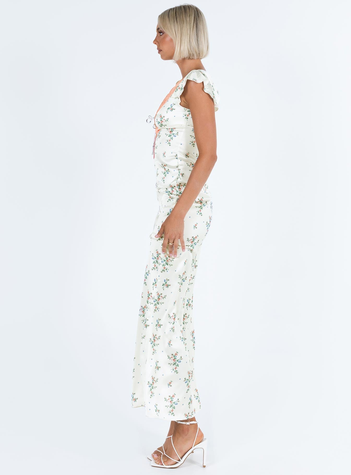 Armas Lace Trim Maxi Dress Floral - Image 6