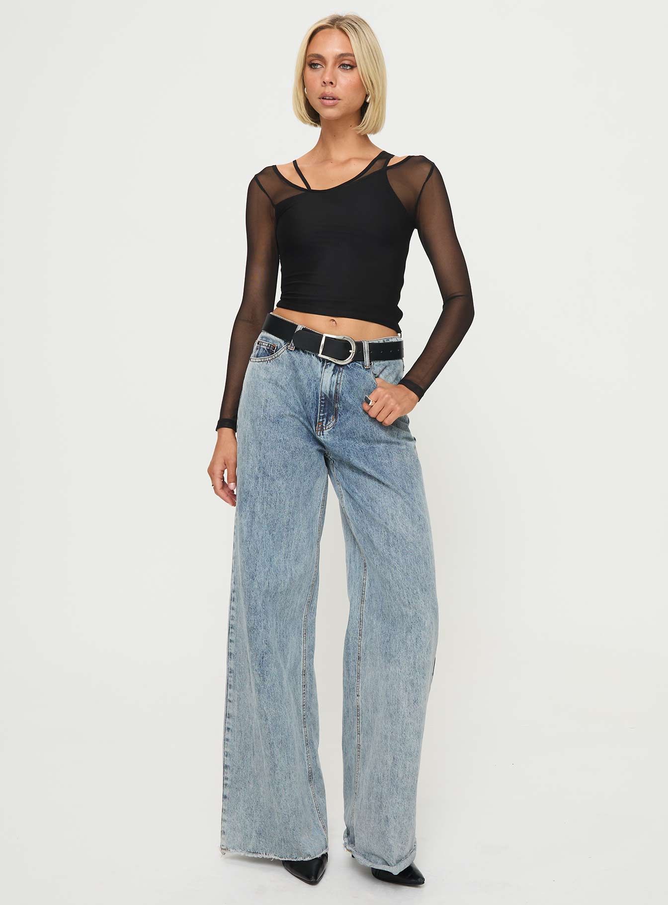 Fulfilled Long Sleeve Top Black - Image 2