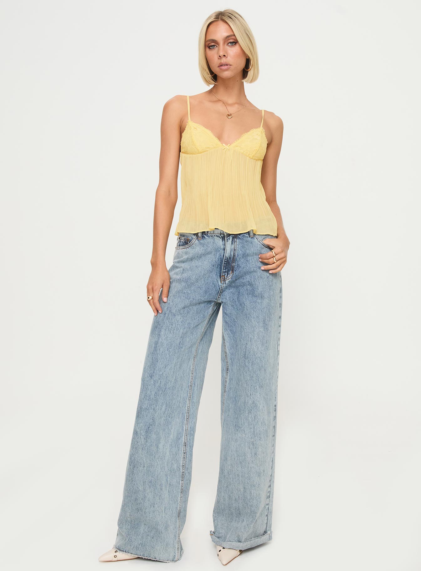 Zami Pleat Top Lemon - Image 3