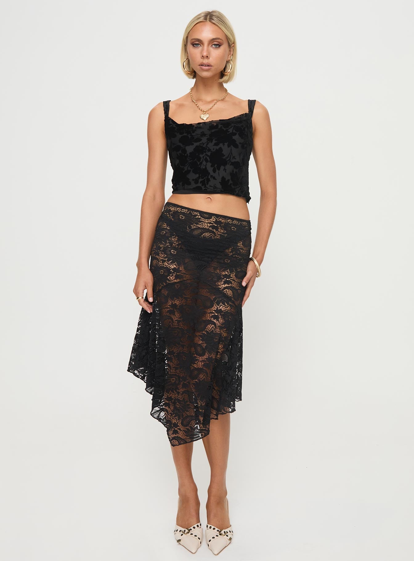 Devore Cami Black Floral - Image 3