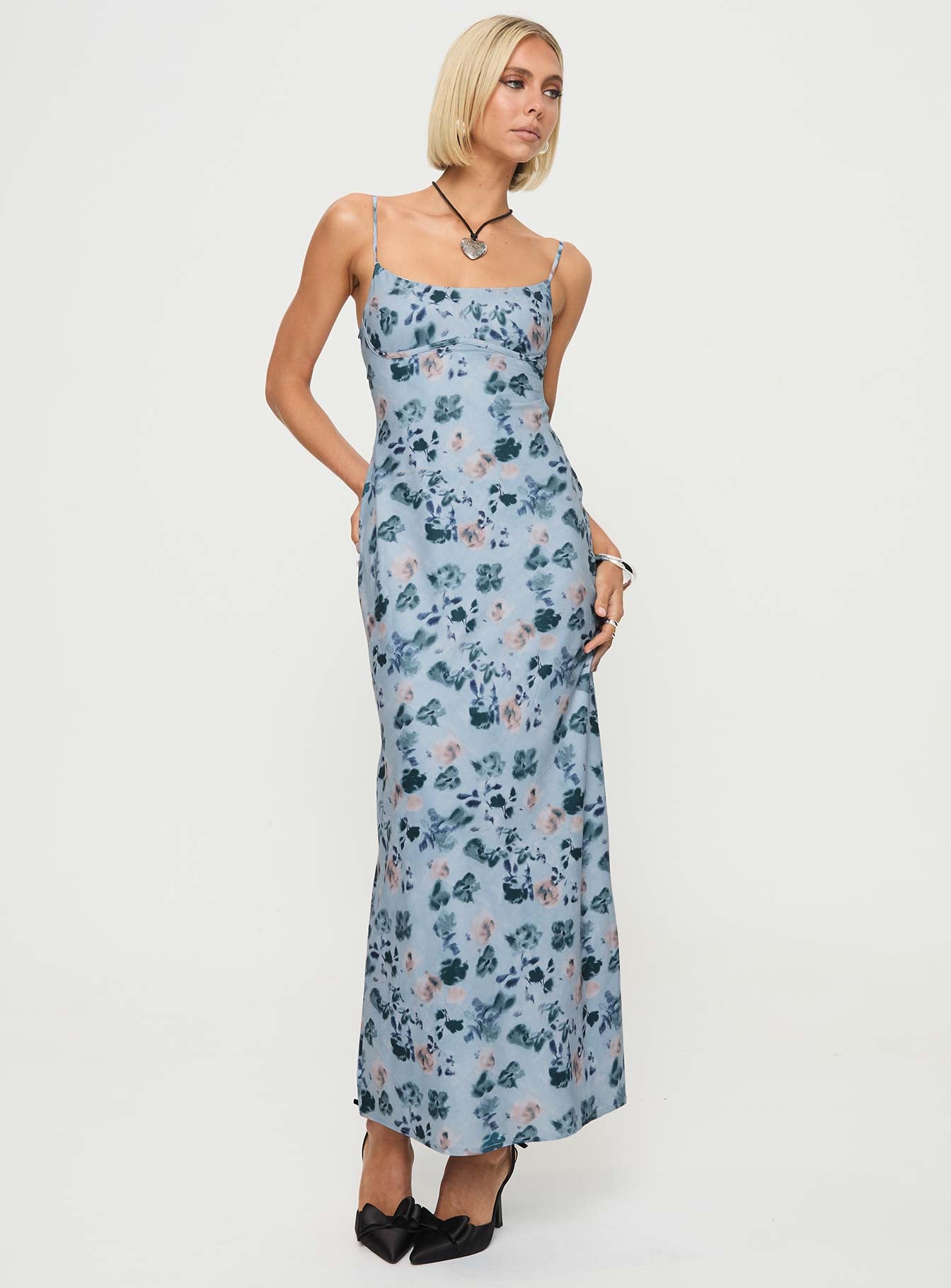 Ravia Maxi Dress Blue / Floral - Image 3