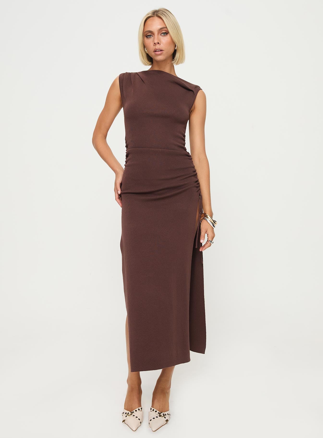 Original Sin Dress Midi Dress Chocolate - Image 3