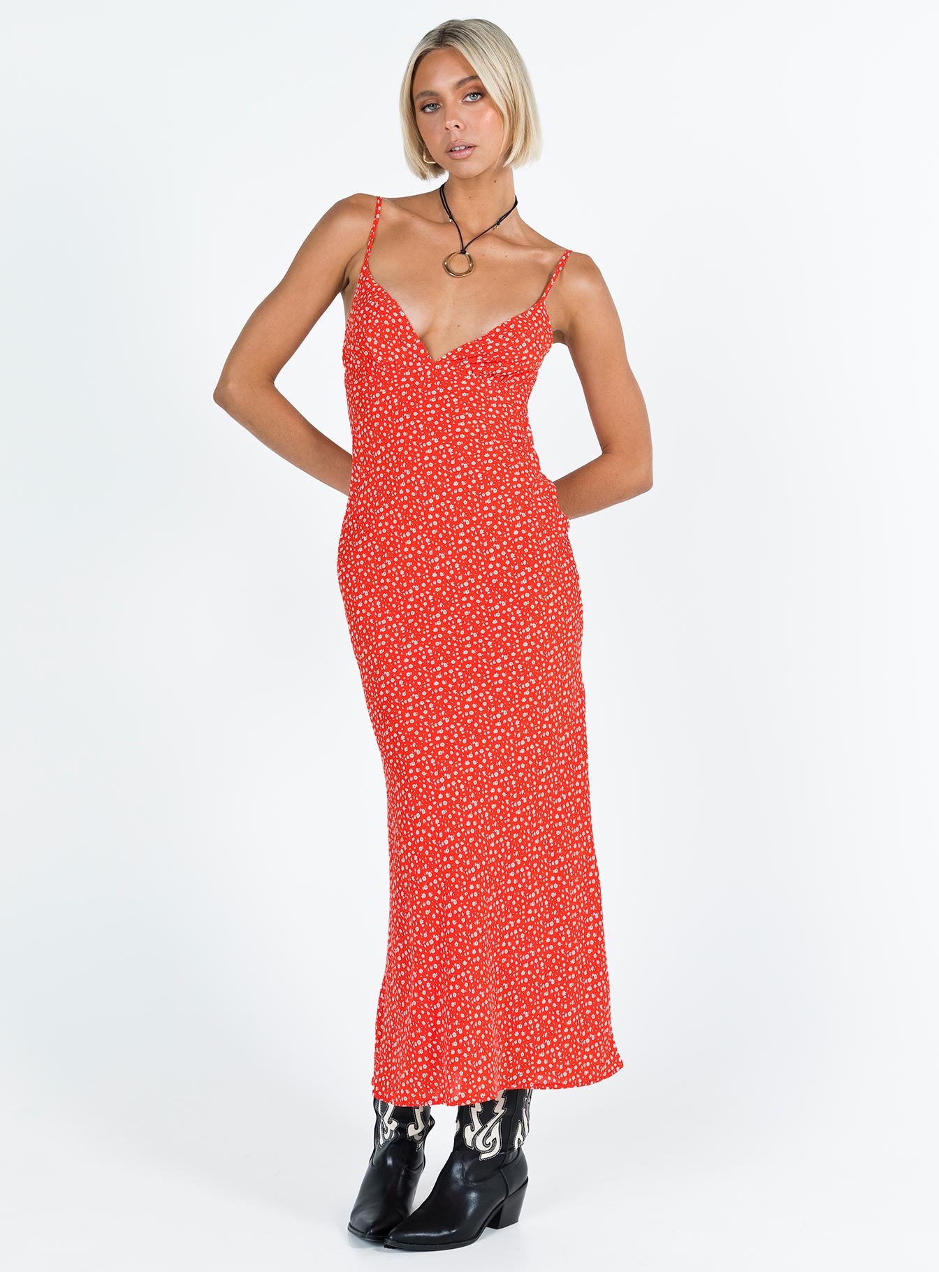 Alonso Maxi Dress Red - Image 2