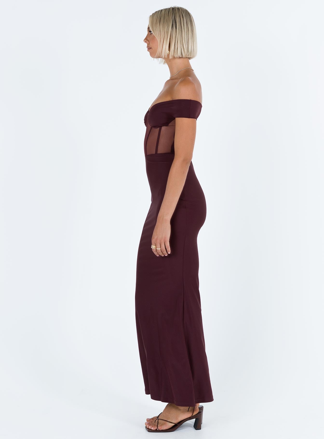 Cassady Off The Shoulder Maxi Dress Purple - Image 7