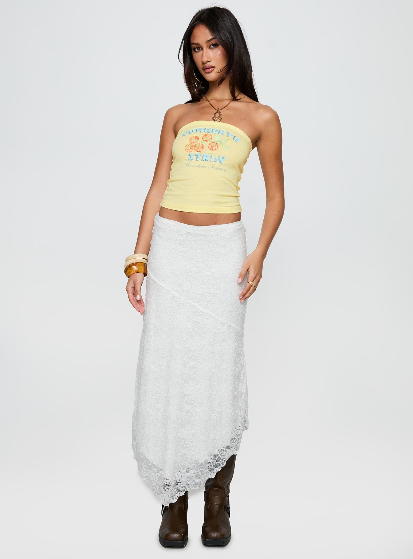 Sorrento Italy Strapless Top Yellow - Image 2