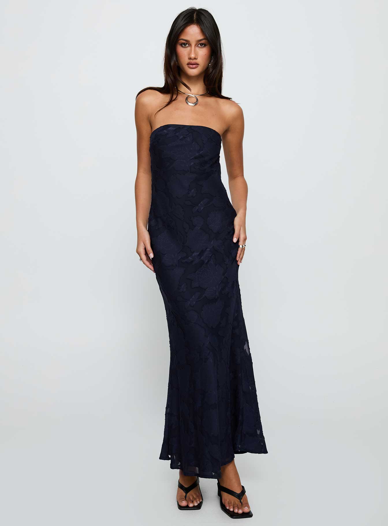 Haley Maxi Dress Navy - Image 2