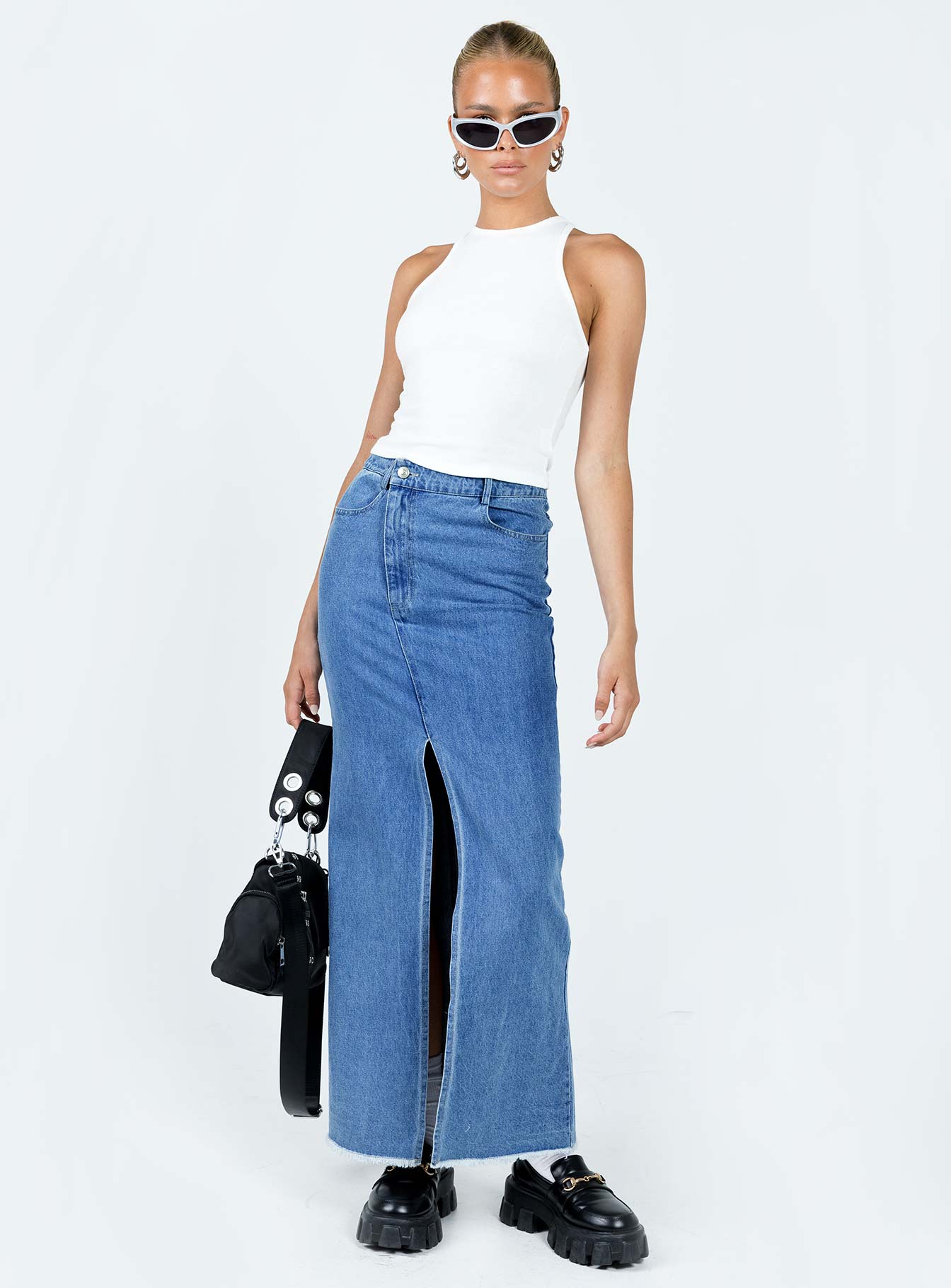 Yarran High Knit Cami White - Image 3