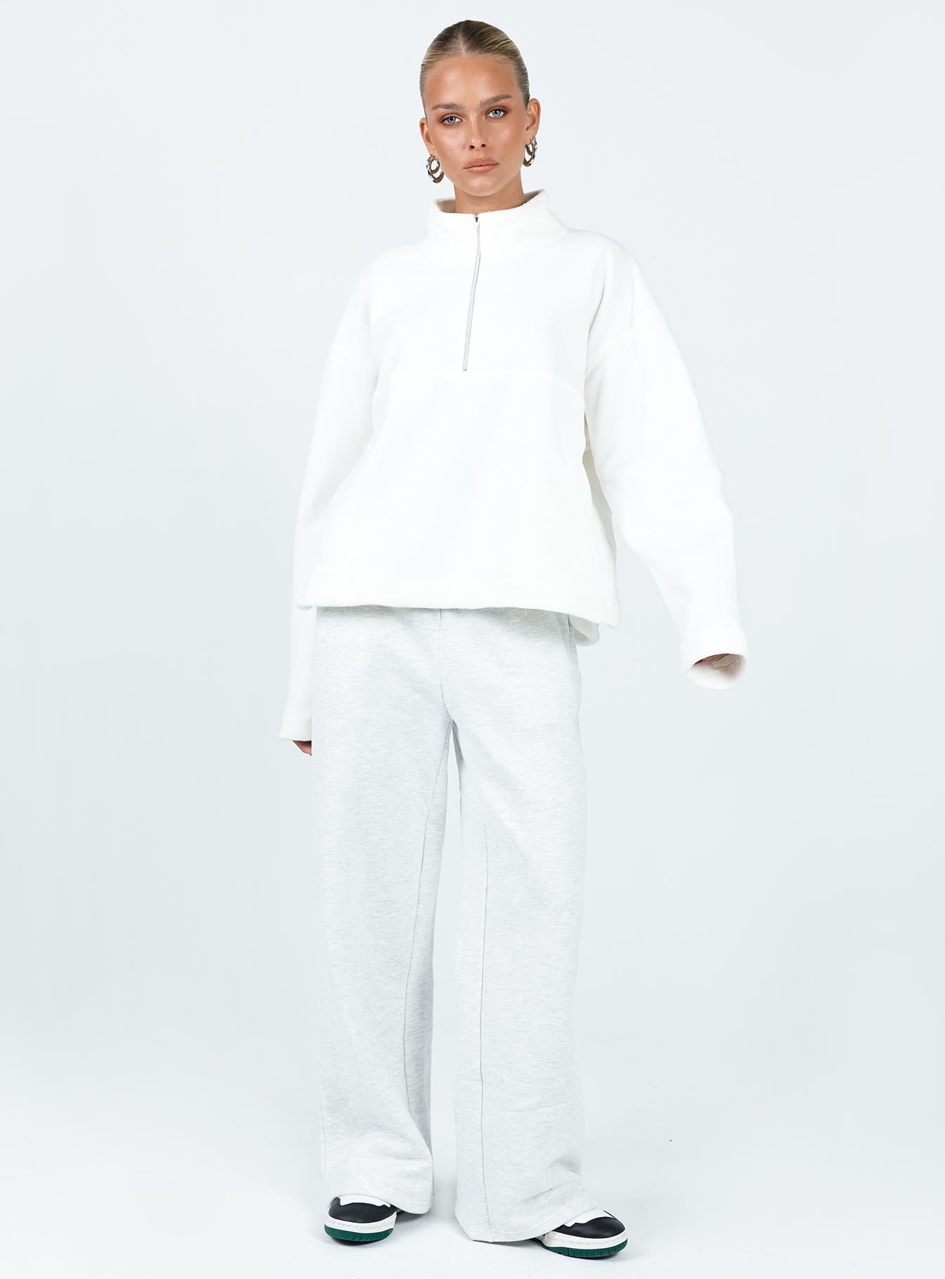 Nimmel Quarter Zip Sweater White - Image 3
