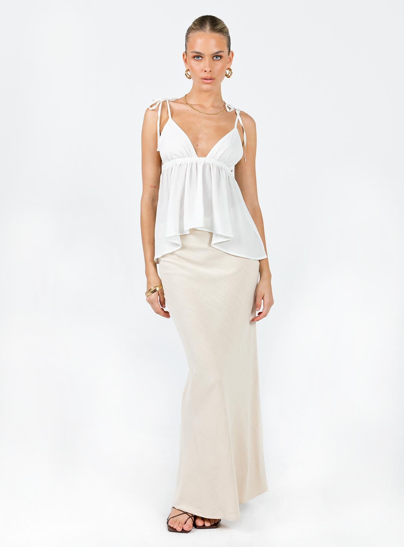 Hearts Flutter Top Ivory - Image 3