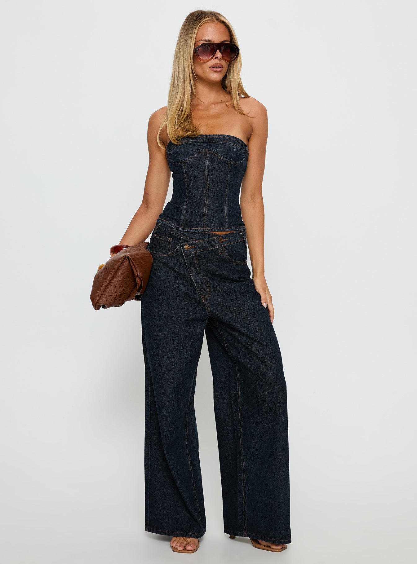 Blue Crush Low Rise Wide Leg Jeans Indigo - Image 4