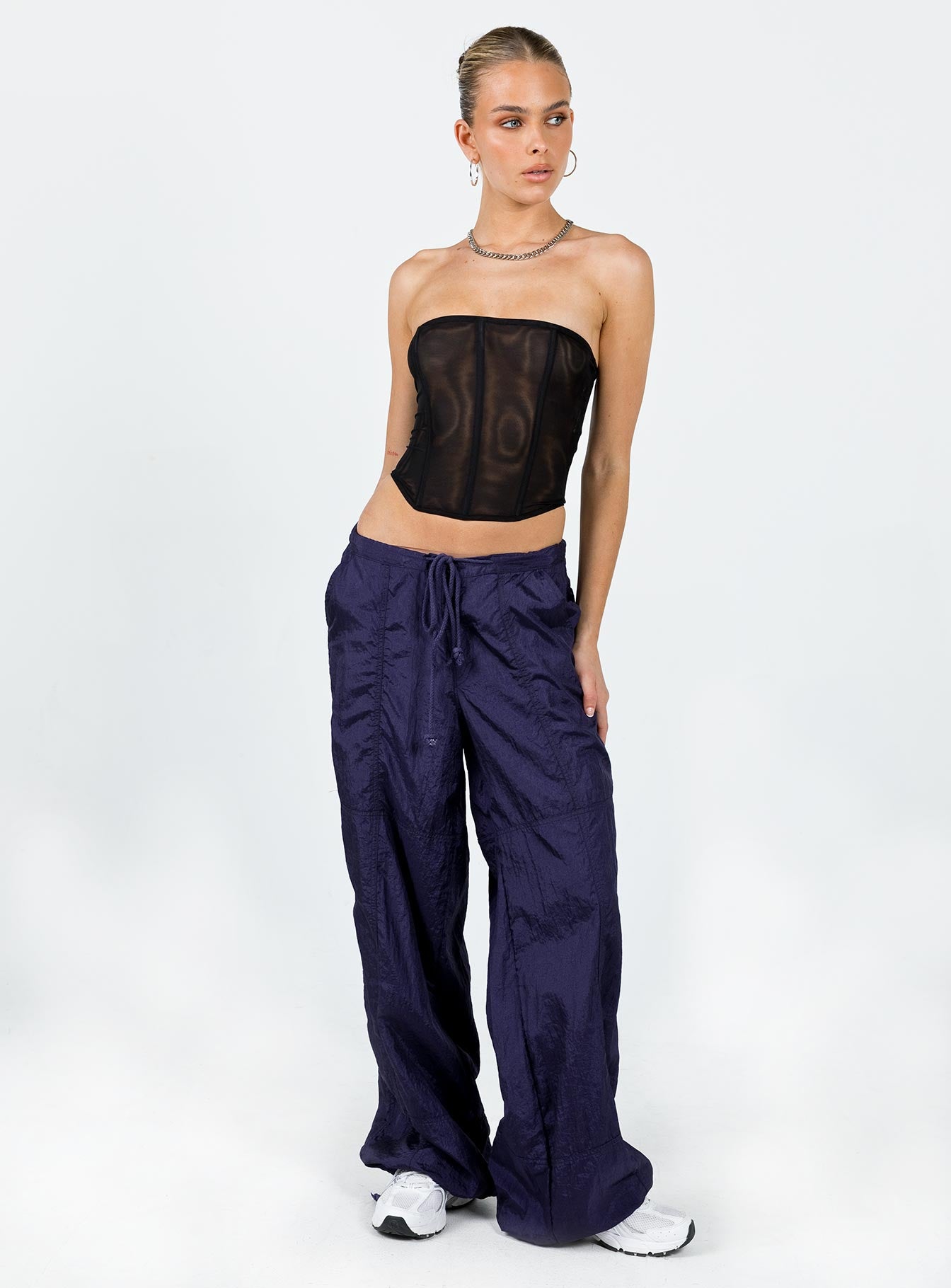 Morso Mesh Corset Top Black - Image 2