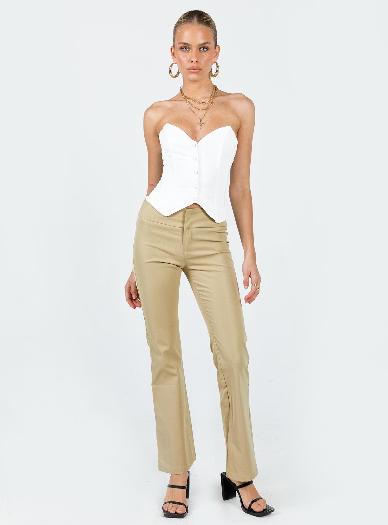 Tabithia Low Rise Pants Beige - Image 2