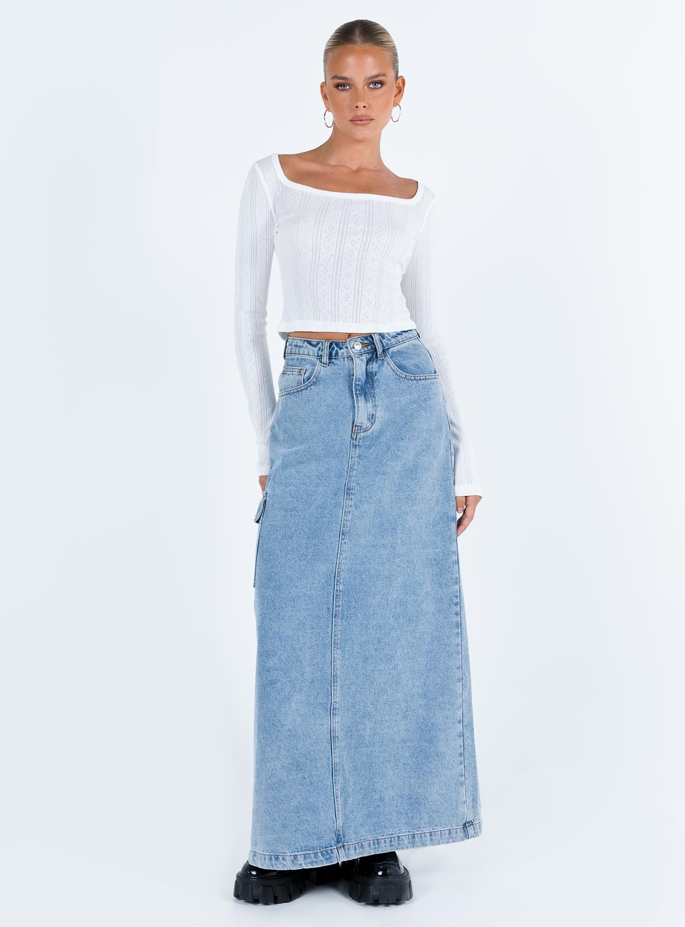 Parklane Long Sleeve Top White - Image 3