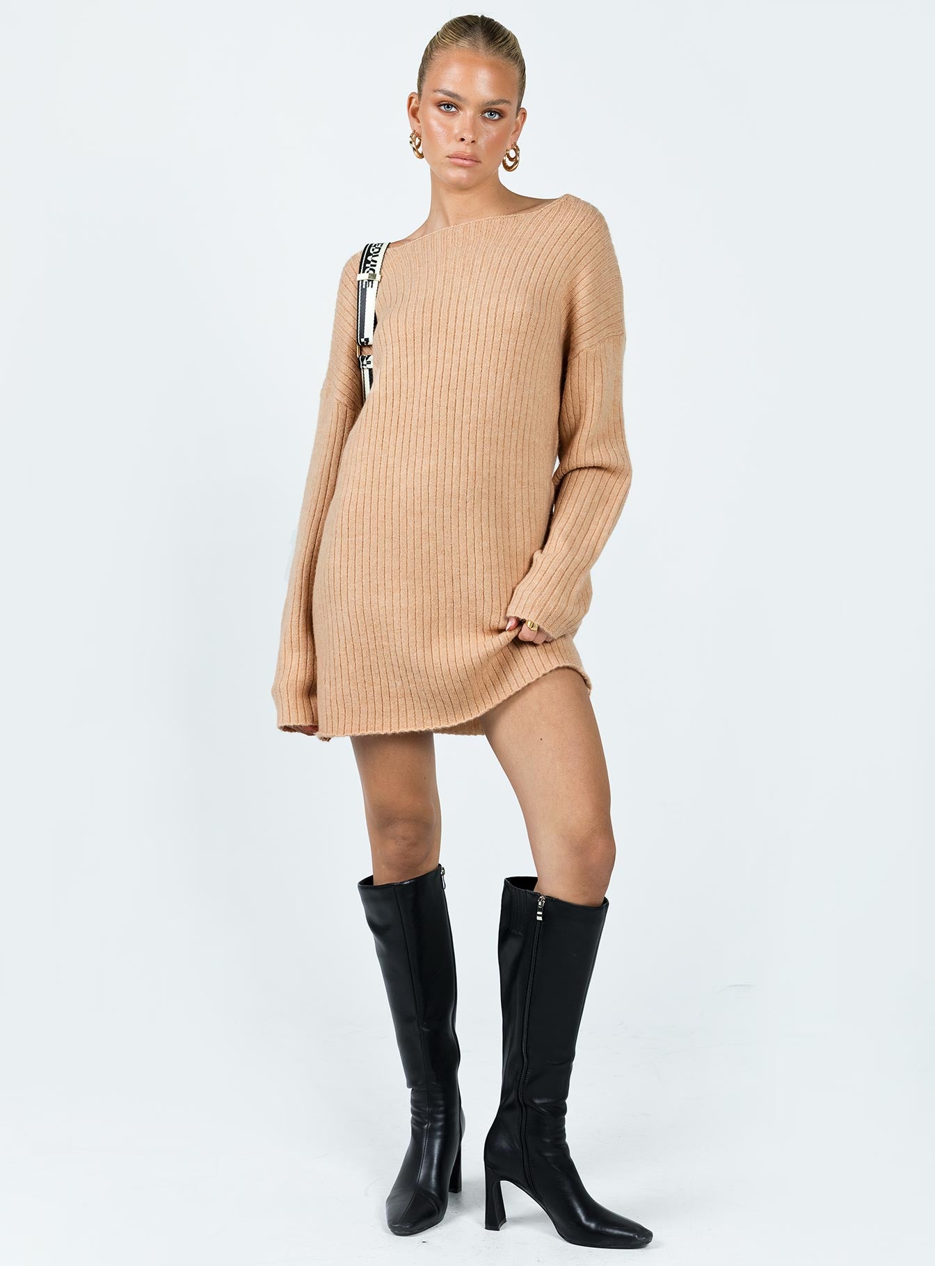 Alivia Sweater Dress Beige - Image 5