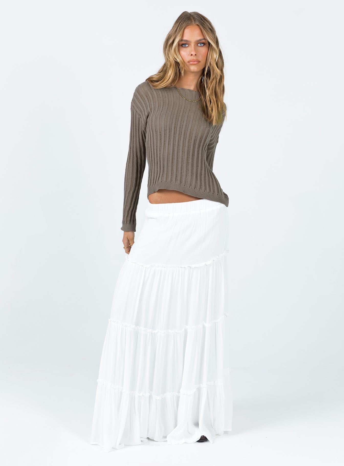 Miriah Maxi Skirt White - Image 2