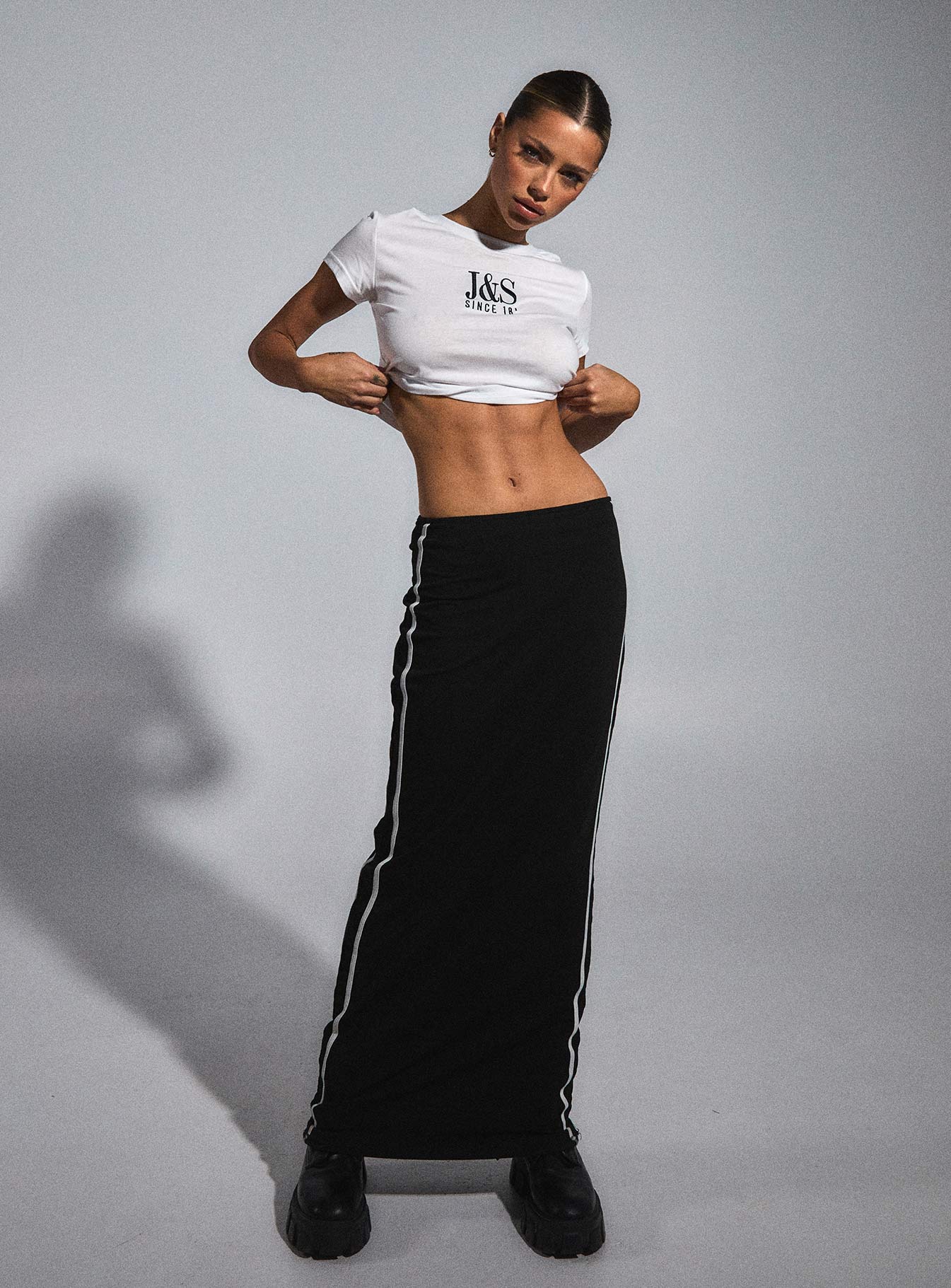 JGR & STN Mode Baby Tee White - Image 2