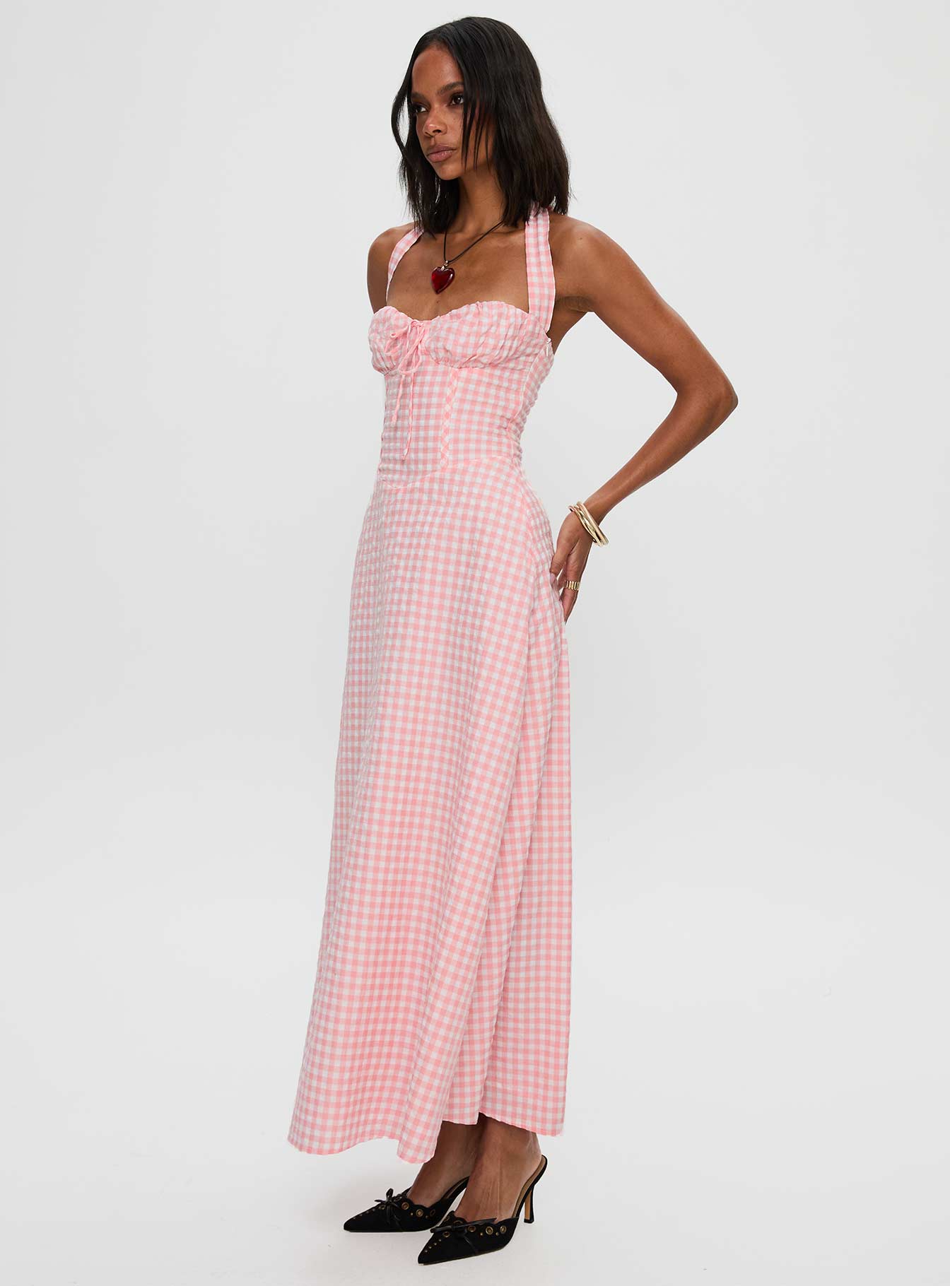 Lucky For You Halter Maxi Dress Multi - Image 3