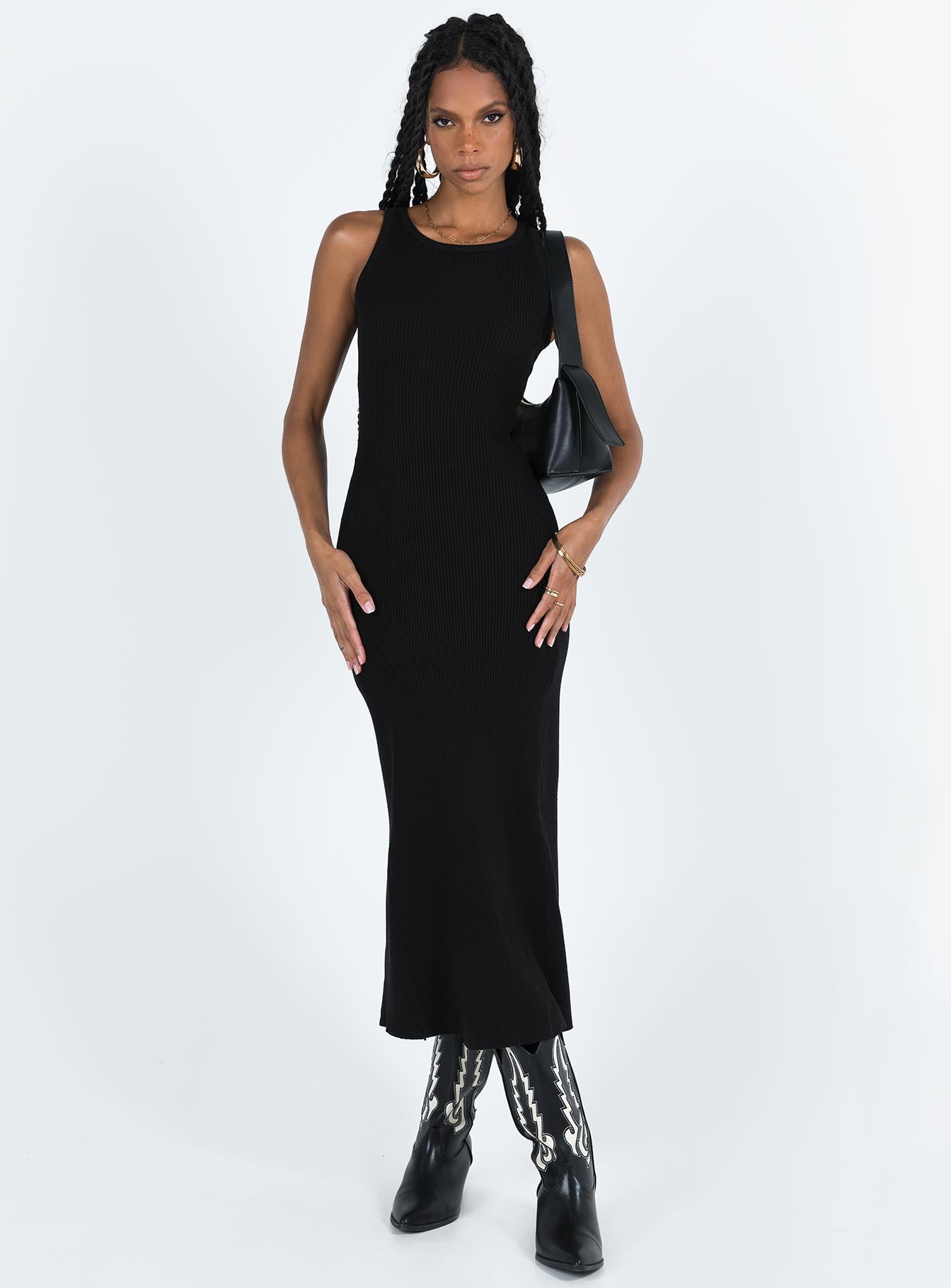 Thalma Midi Dress Black - Image 3