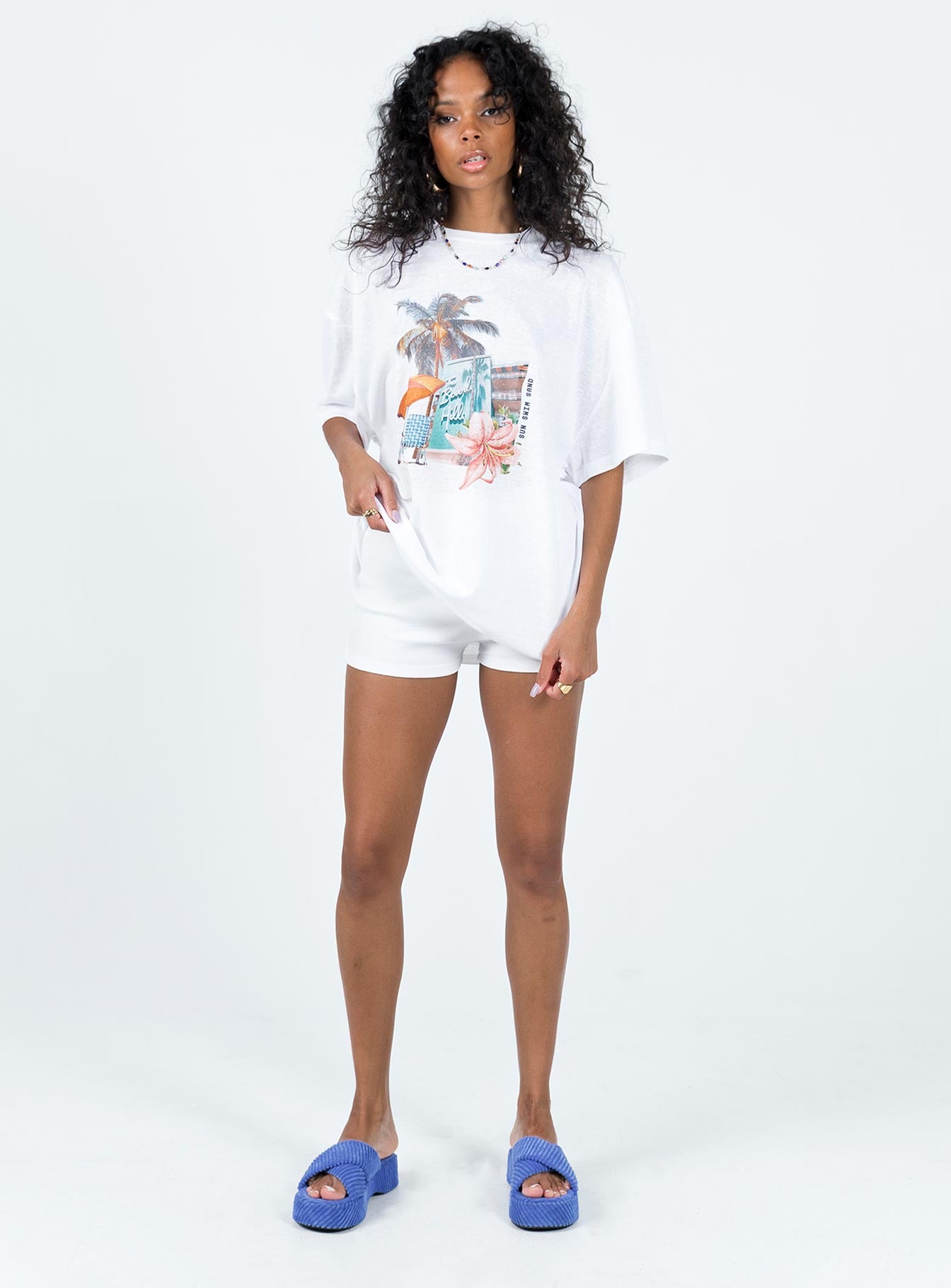 Vacay Oversized Tee White - Image 3