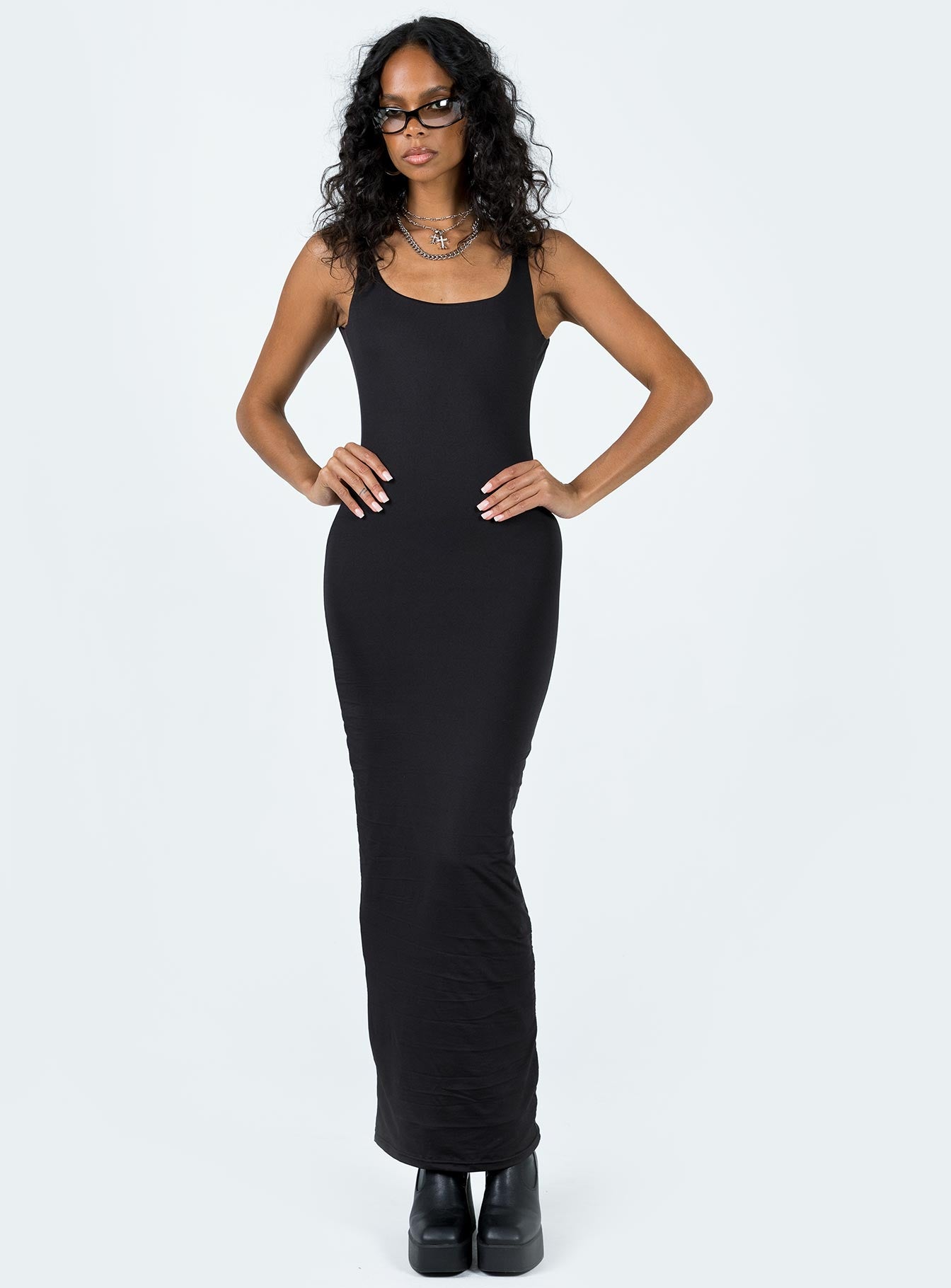 Castling Maxi Dress Black - Image 4