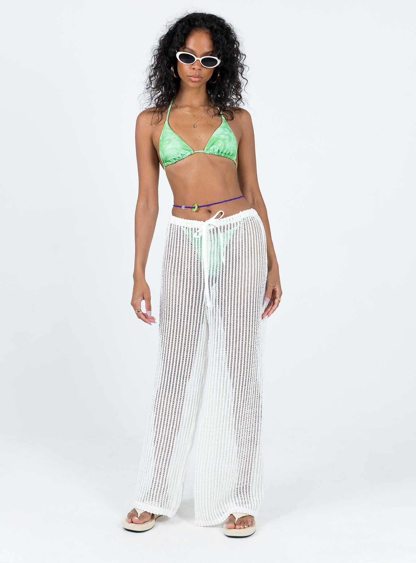 Darcie Knit Pants White - Image 6