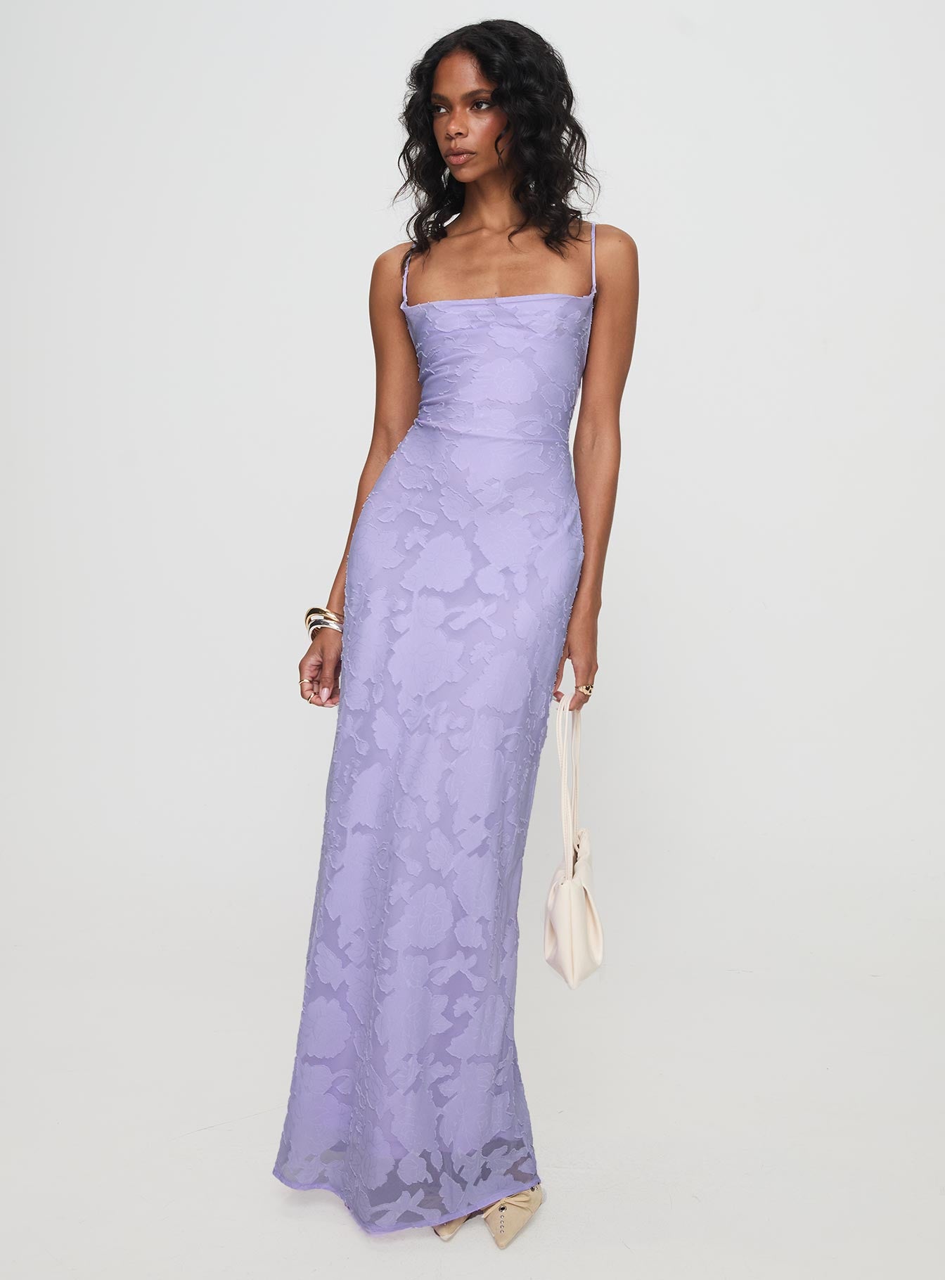 Celena Maxi Dress Lilac Burnout - Image 3