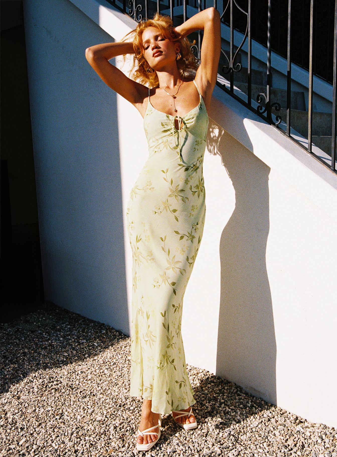 Lauraline Maxi Dress Green / Floral - Image 3