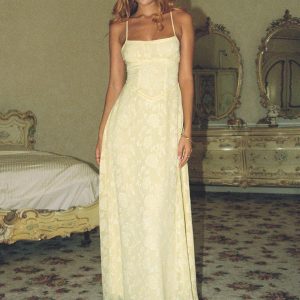 South Of France Maxi Dress Yellow